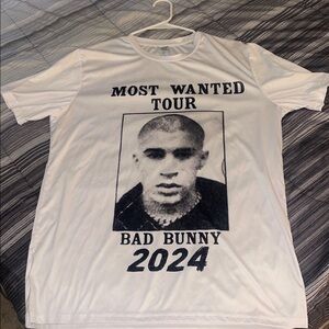 Bad Bunny White Most Wanted Tour T-Shirt